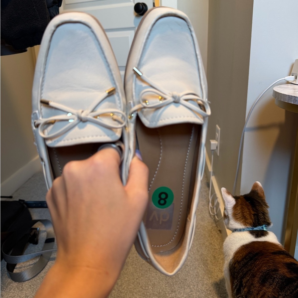 Dolce Vita Cream Bow Loafers